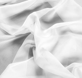 Šifon plise bílý