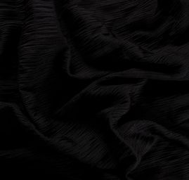 Šatová látka plisé černá
