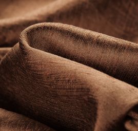 Šantung jednobarevný tmavě hnědý