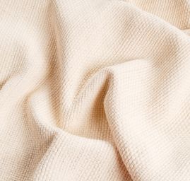 Ručně tkaná látka smetanový melír