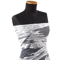 Krajka abstrktní motiv bílá