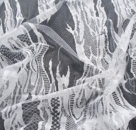 Krajka abstrktní motiv bílá