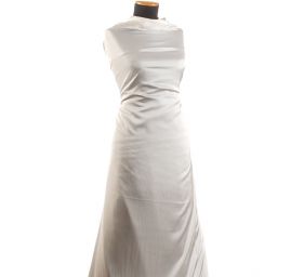 Krep satén pružný jemný bílý