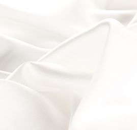 Krep satén pružný jemný bílý