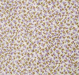 Bavlněná látka tisk drobné kytičky fialovozelená