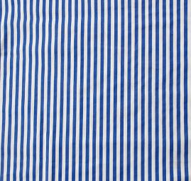 Bavlněná látka tisk modrobílé proužky II.jakost