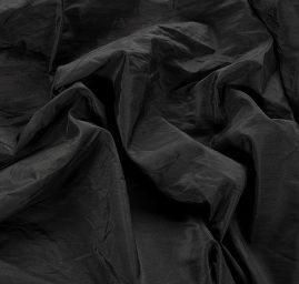 Taft paměťový žakár proužky černý