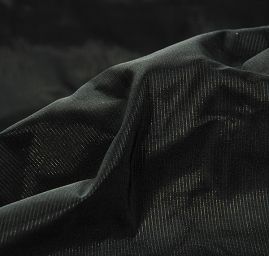 Taft paměťový žakár proužky černý