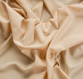Krepdešín imitace hedvábí béžový