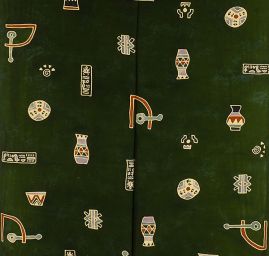 Viskozová šatová látka ento vzor zelená