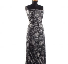 Úplet viskozový geometrický vzor černobílý 