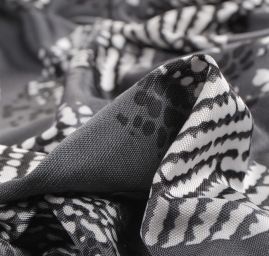 Úplet viskozový geometrický vzor černobílý 