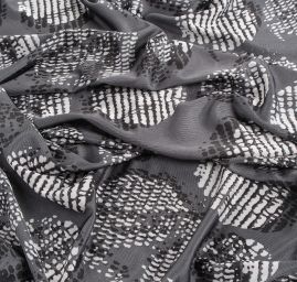 Úplet viskozový geometrický vzor černobílý 