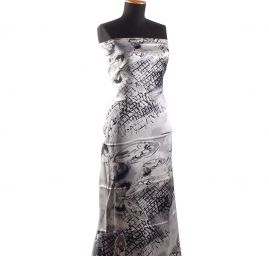 Hedvábný satén vzor motýl 