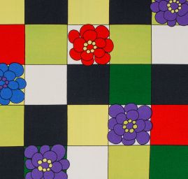 Úplet žoržetový geometrický vzor/květy