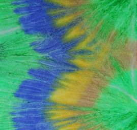 Batika kreš šifon mix barev zelená/zlutá/hnědá/modrá