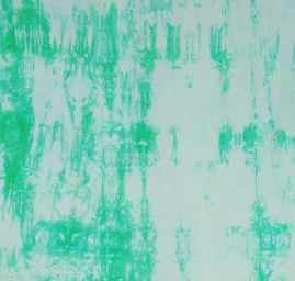 Batika ruční práce zelenosmetanová