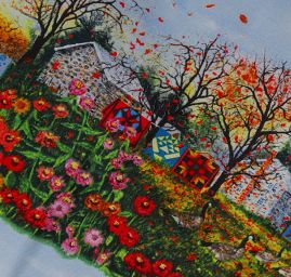 Bavlna tisk design Elizabeth's Etudio podzim