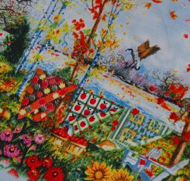 Bavlna tisk design Elizabeth's Etudio podzim