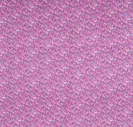 Bavlna směs kytičkový motiv červenorůžová