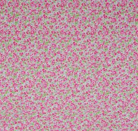 Bavlna směs kytičkový motiv červenorůžová