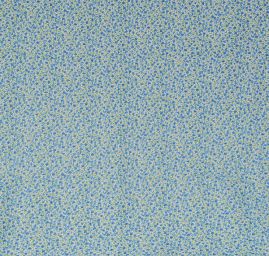 Bavlněná látka tisk drobné kytičky modrá