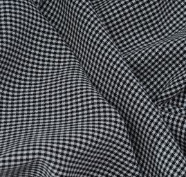 Bavlněná látka oboustranná kostka černá/bílá