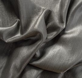 Lamé šatová látka stříbrnošedá tmavá