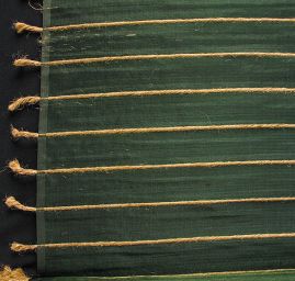 Organza hedvábná jutové proužky lahvově zelená