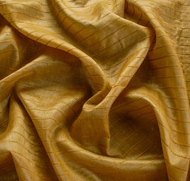 Organza hedvábná proužky zlatožlutá