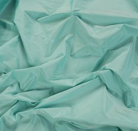 Taft hladký smaragdově zelená/bílá