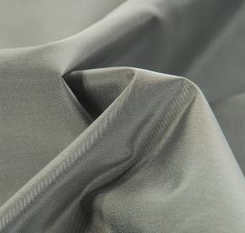 Taft hladký pevnější šedomodrý