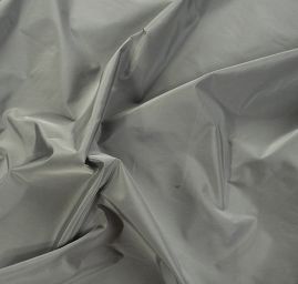 Taft hladký pevnější šedomodrý