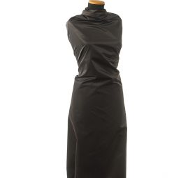 Satén taft tmavě hnědý nepružný