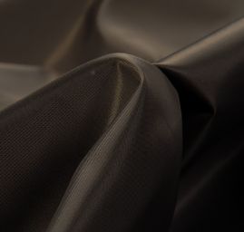 Satén taft tmavě hnědý nepružný