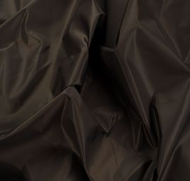 Satén taft tmavě hnědý nepružný
