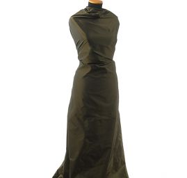 Taft hladký pevnější olivověčerný