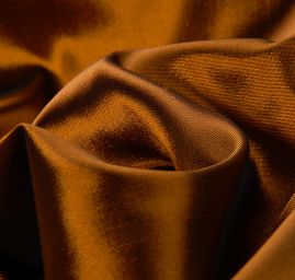 Taft hladký šanžán rezavo-černý