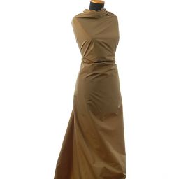 Taft hladký jemný hnědý