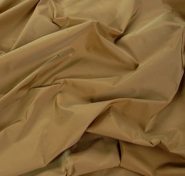 Taft hladký jemný hnědý