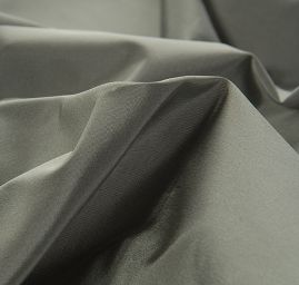 Taft hladký pevnější světle šedečerný