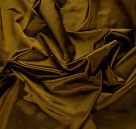 Taft hladký šanžán zlato-černý