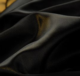 Taft hladký šanžán zlato-černý