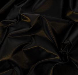 Taft hladký šanžán zlato-černý