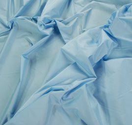 Taft hladký jemný světle modrý