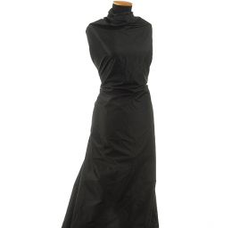 Taft žakár jemné proužky tmavě šedý