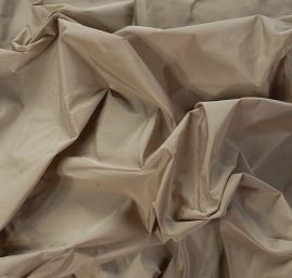 Taft hladký béžovohnědý