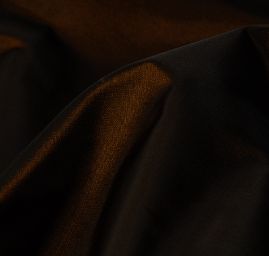 Taft hladký pevnější hnědo-oranžový