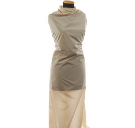 Taft hladký pevnější béžový