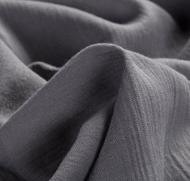 Bavlněný etamín kreš tmavší šedá 